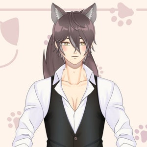 Male Wolf Live2D Vtuber Model