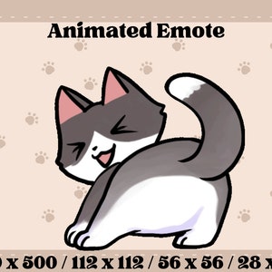 Animated Tuxedo Cat Dance Emote