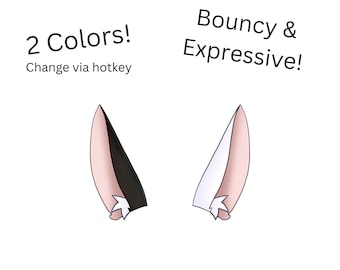 Vtuber Asset | Live2D Rabbit Ears | Rigged Vtuber Ears