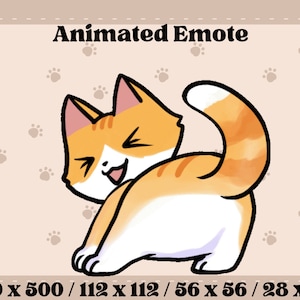 Animated Orange Tabby Cat Dance Emote