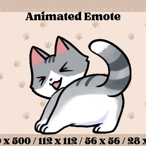 Animated Gray Tabby Cat Dance Emote