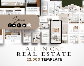 Real Estate Marketing Templates: Social Media, Newsletter, Postcard (Digital Download)