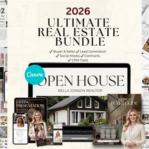 Real Estate Marketing Bundle, Realtor Social Media, Buyer Seller Guides (Digital Download) image 1