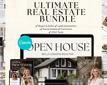 Real Estate Marketing Bundle, Realtor Social Media, Buyer Seller Guides (Digital Download)
