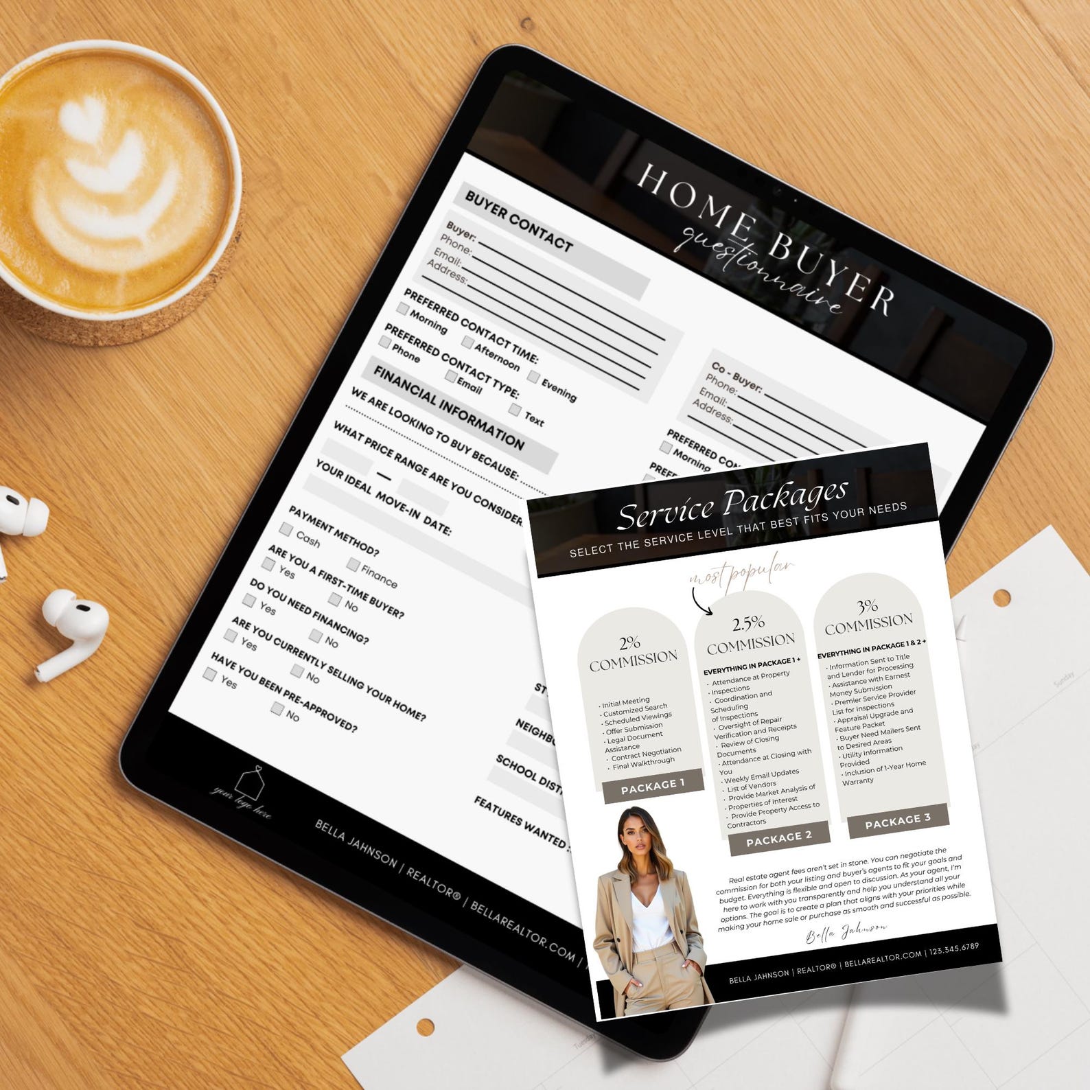 Real Estate Checklist Template | Realtor Canva Checklist | Editable ...