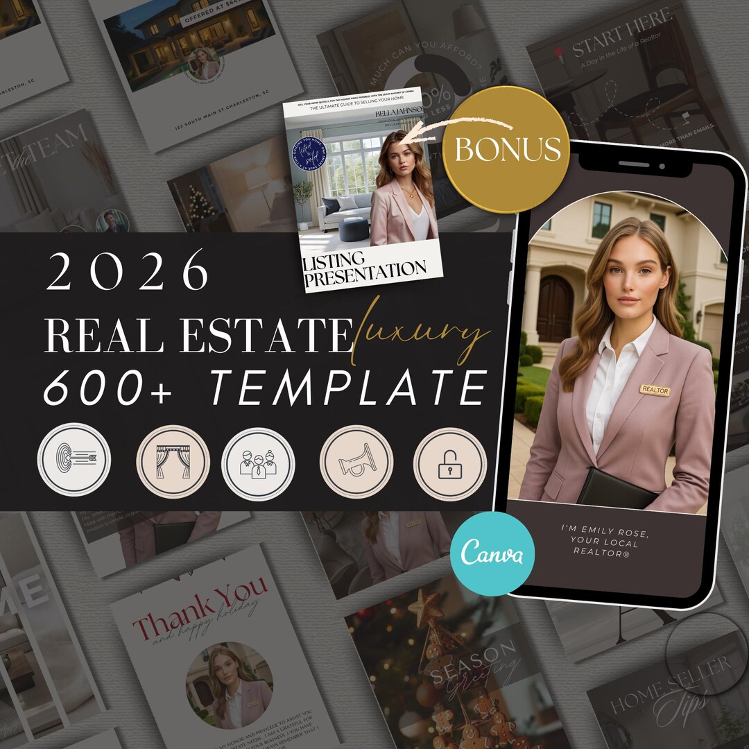 Real Estate Templates 2026 ,realtor Instagram Posts ,facebook Bundle ...