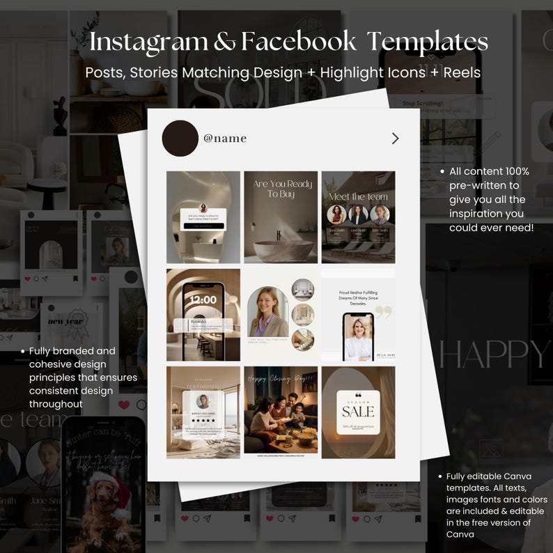 Real Estate Marketing Bundle, Realtor Social Media, Buyer Seller Guides (Digital Download) image 3