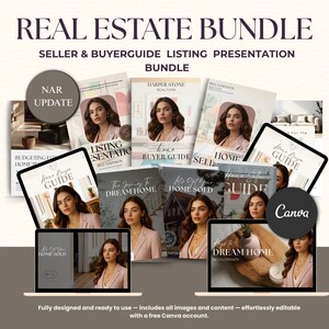 Real Estate Listing Presentation & Buyer Seller Guides Bundle (Canva Template)