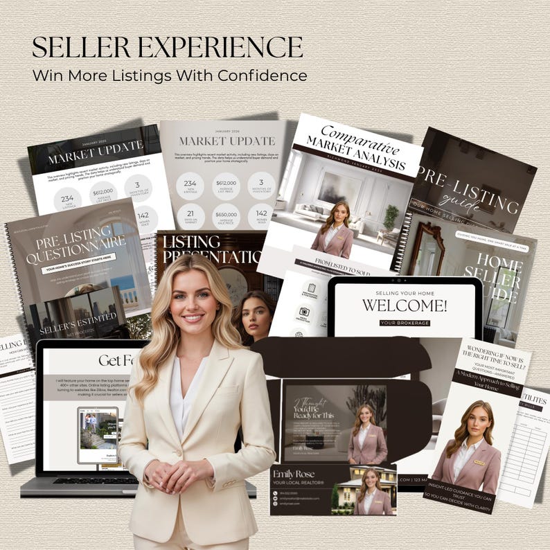 Real Estate Marketing Bundle, Realtor Social Media, Buyer Seller Guides (Digital Download) image 9