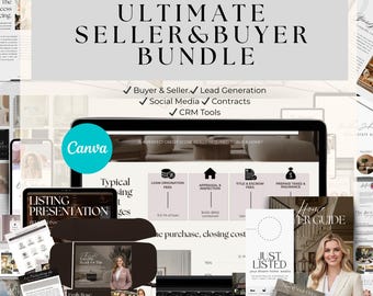 Real Estate Template Reels Email Marketing Bundle ,Seller &Buyer Guide Realtor Social Media Email Bundle,Real estate reels real estate , CMA