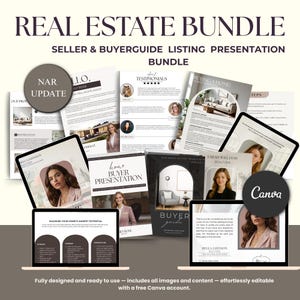 Real Estate Marketing Bundle, Realtor Social Media, Buyer Seller Guides (Digital Download) image 5
