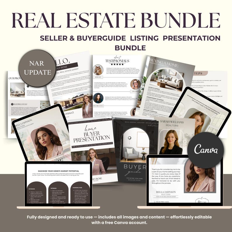 Real Estate Marketing Bundle, Realtor Social Media, Buyer Seller Guides (Digital Download) image 5