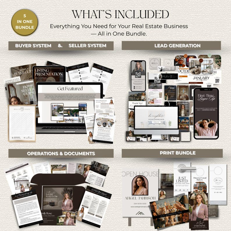 Real Estate Marketing Bundle, Realtor Social Media, Buyer Seller Guides (Digital Download) image 6