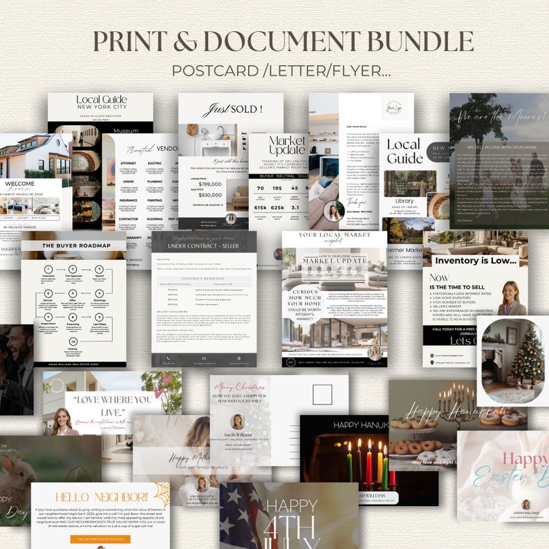 Real Estate Marketing Bundle, Realtor Social Media, Buyer Seller Guides (Digital Download) image 12