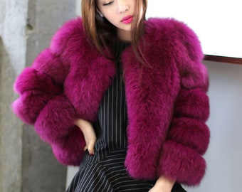 Extremely Luxury Fox Horizontal Fur Coat - Etsy UK