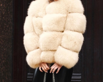 New fur coat women - coat fox fur short coat
