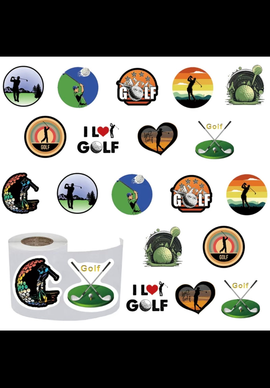 50 Pack Assorted Golf Stickers for Golfers Laptop Decals Water Etsy