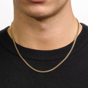 3.5mm | Gold Cuban Curb Link Stainless Steel Chain | Durable & Waterproof | Unisex Necklace