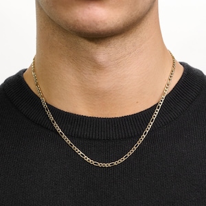 3.5mm | Gold Figaro Link Stainless Steel Chain | Durable & Waterproof | Unisex Necklace