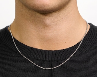 2mm | Round Box Link Stainless Steel Chain | Durable & Waterproof | Unisex Necklace