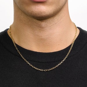 3mm | Gold Anchor Link Stainless Steel Chain | Durable & Waterproof | Unisex Necklace