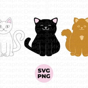 Cats svg Black cat orange cat white cat cute kitten svg cat svg bundle digital art cat instant download art cat person shirt cat tshirt png