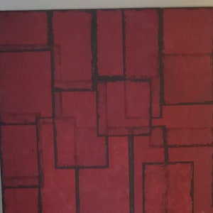 Original Artwork: &quot;I Can See You&quot; by Kristen Fritz a listed artist - 2006 - Acrylic / Collage Art - Large Modern Contemporary Artwork