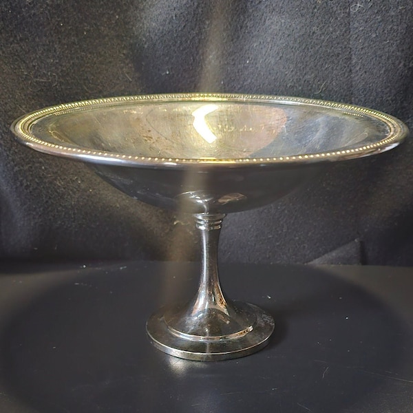 Vintage WM A Rogers Silverplated Pedestal Candy Dish