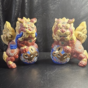 Vintage Japanese Foo Dogs | Guardian Dogs | Shishi Lion