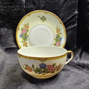 Vintage Noritake Teacup & Saucer Duo | Elysian | Made in Japan | Tea cup