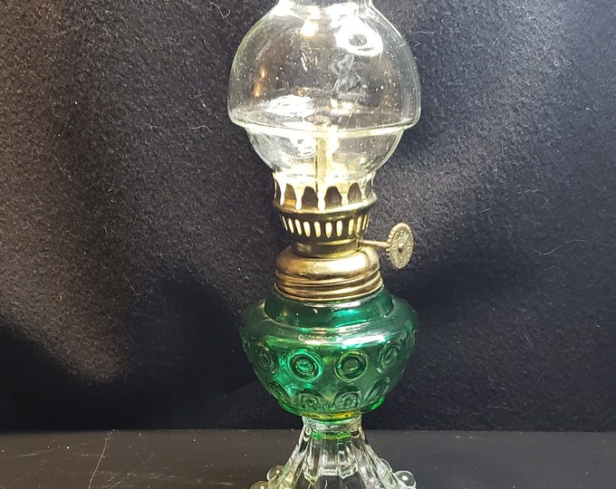 Vintage Norcrest Mini Oil Lamp Emerald Green Etsy