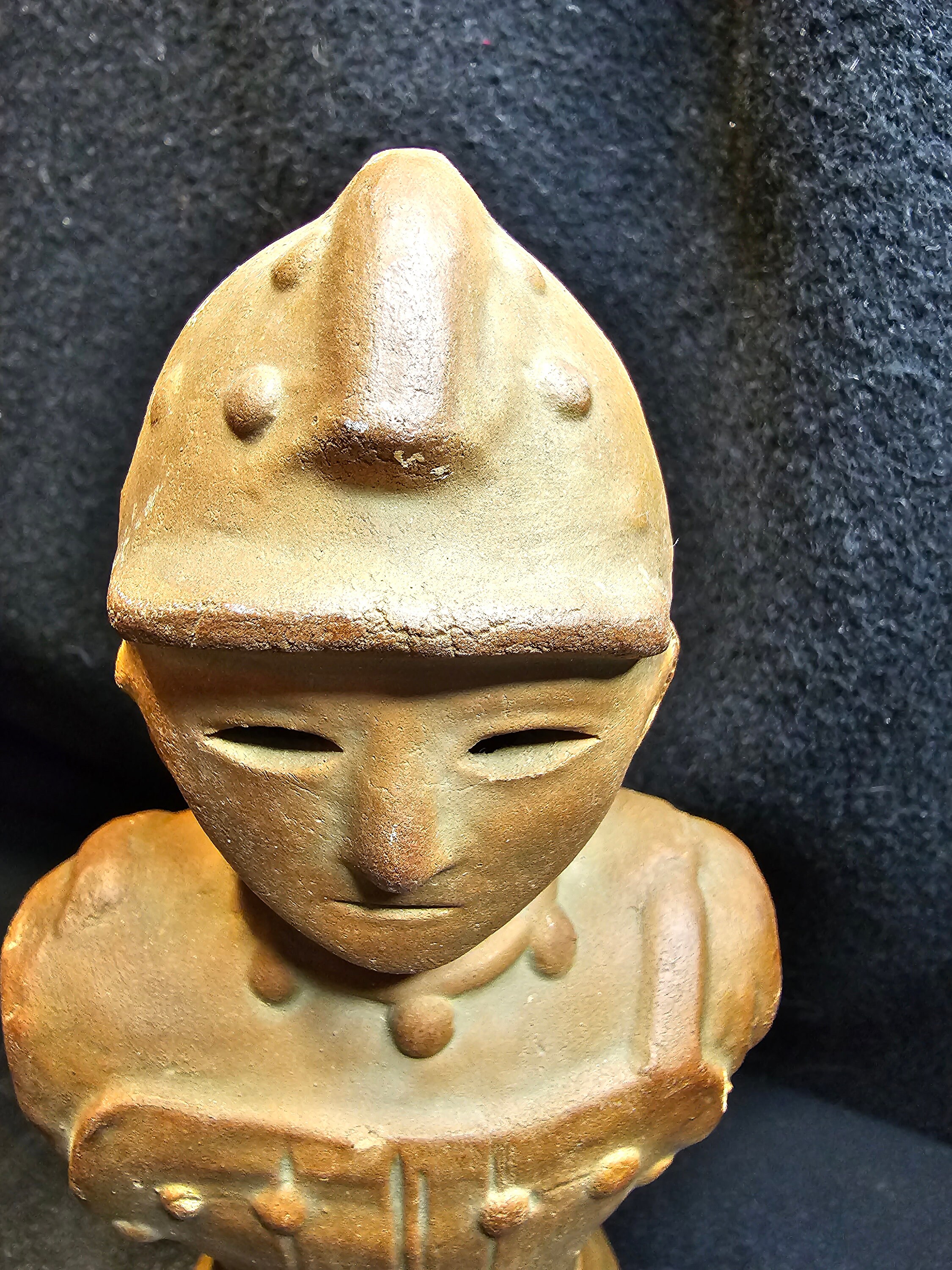 Vintage Haniwa Warrior Terracotta Soldier Folklore Clay Figure Handmade
