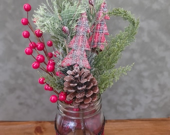 Rotes Einmachglas Centerpiece