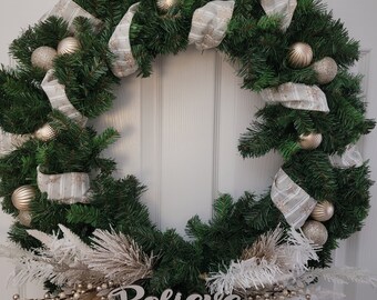 Gold Christmas wreath