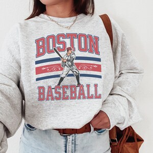 Vintage Boston Red Sox Sweatshirt Youth Size XL 18/20 Gray Unisex Lee