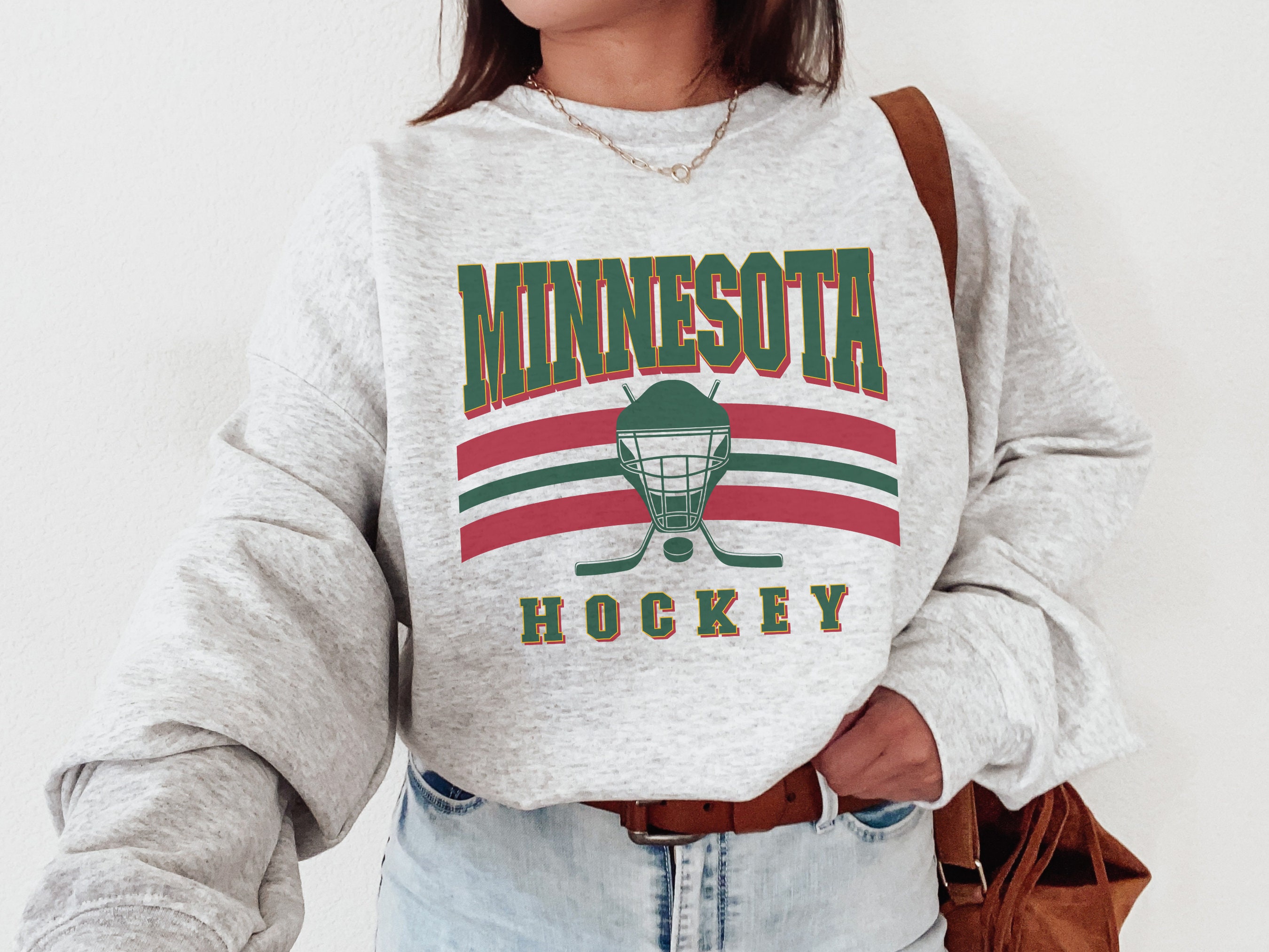 Custom Minnesota Wild Unisex With Retro Concepts Sweatshirt NHL