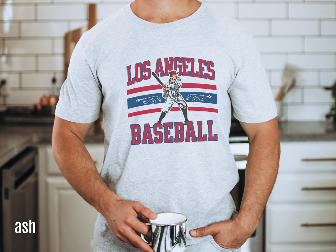 Los Angeles Baseball Player Shirt Retro 90s Throwback Shirt Etsy