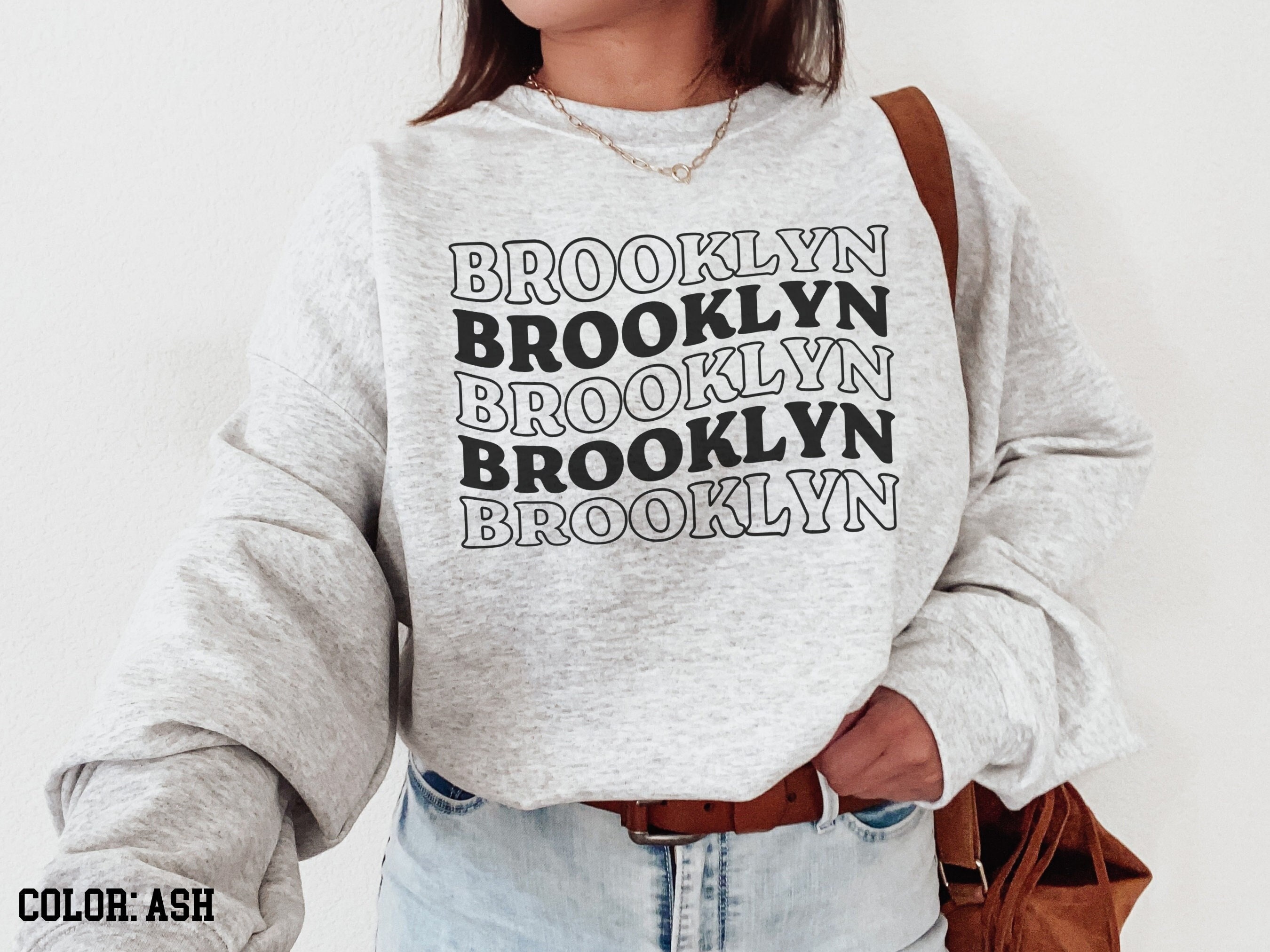 Brooklyn Crewneck Sweatshirt Vintage 80s Style Shirt 90s