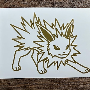Fighting Jolteon Vinyl Decal (Choose the size, Choose the Color)