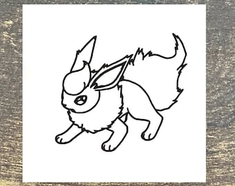 Flareon Vinyl Decal (Choose the size, Choose the Color)