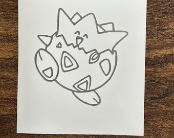 Togepi Vinyl Decal (Choose the size, Choose the Color)