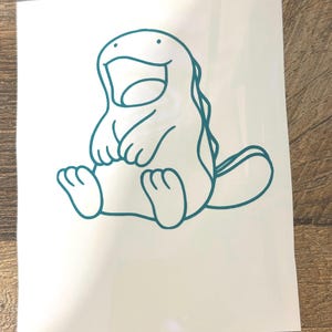 Quagsire Vinyl Decal (Choose the size, Choose the Color)
