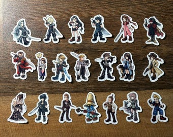 Chibi Cloud Sephiroth Aerith Tifa Yuna Noctis Squall and Many More Stickers (Waterproof-Excellent Adhesive-HOLOgraphic Option)