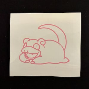 Slowpoke Vinyl Decal (Choose the size, Choose the Color)