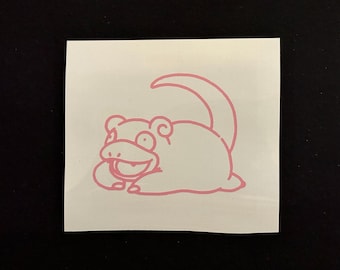 Slowpoke Vinyl Decal (Choose the size, Choose the Color)