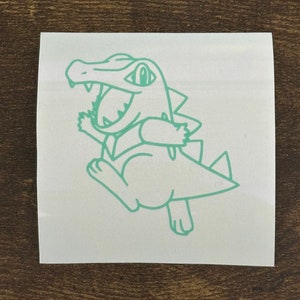 Happy Totodile Vinyl Decal (Choose the size, Choose the Color)