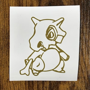 Cubone Vinyl Decal (Choose the size, Choose the Color)