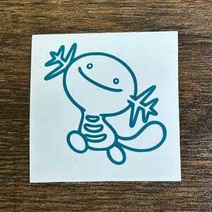 Wooper Vinyl Decal (Choose the size, Choose the Color)