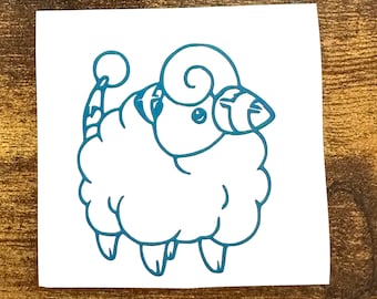 Mareep Vinyl Decal (Choose the size, Choose the Color)