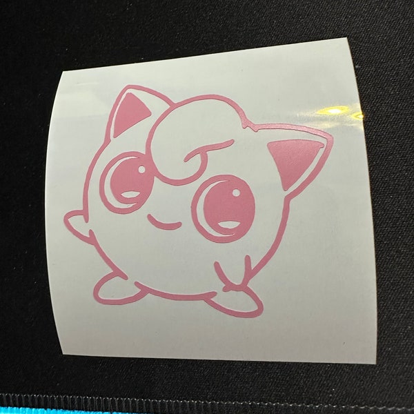 Happy Jigglypuff Vinyl Decal (Choose your size, Choose the Color)